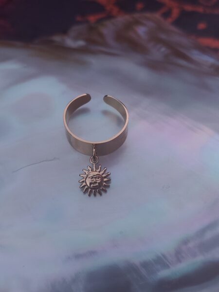 Bague breloque soleil