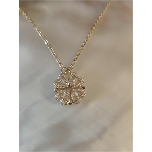 Collier trèfle coeur