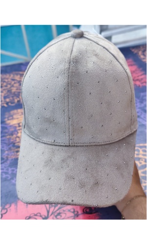 Casquette velour Paillette