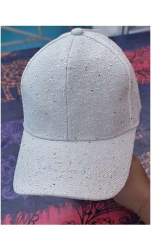 Casquette toile brillant