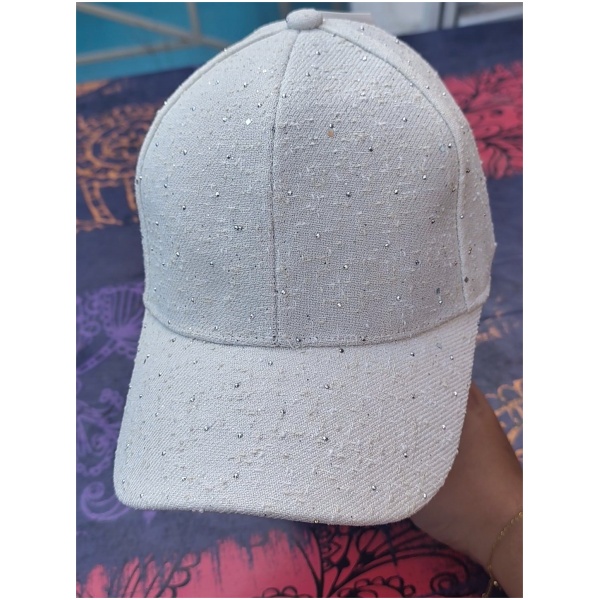 Casquette toile brillant