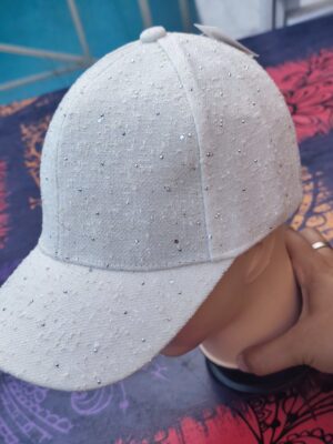 Casquette toile brillant