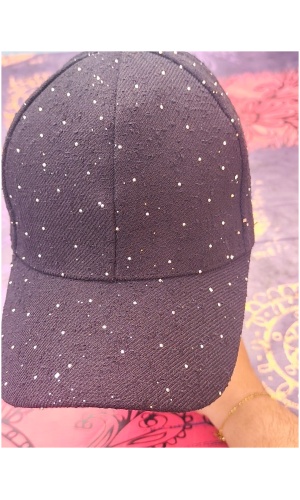 Casquette toile brillant
