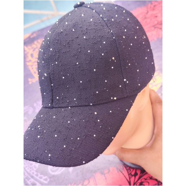 Casquette toile brillant