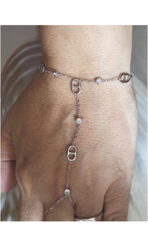Bracelet chaîne main cathy