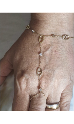 Bracelet chaîne main cathy