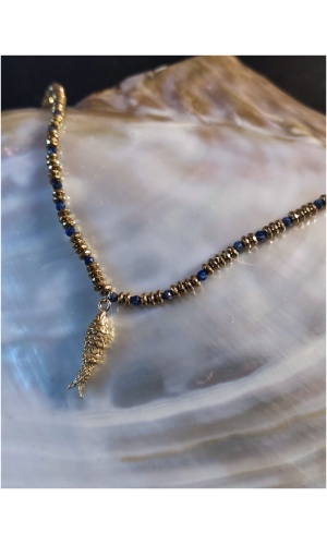 Collier perle poisson
