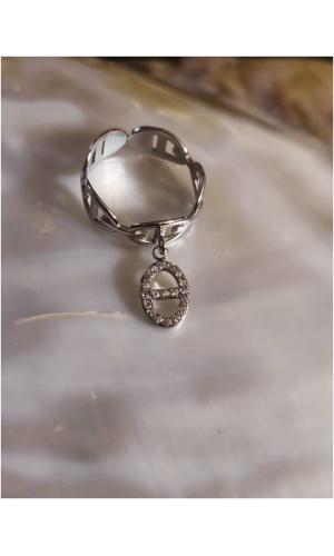 Bague multi ovale breloque