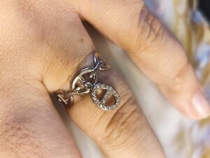 Bague multi ovale breloque