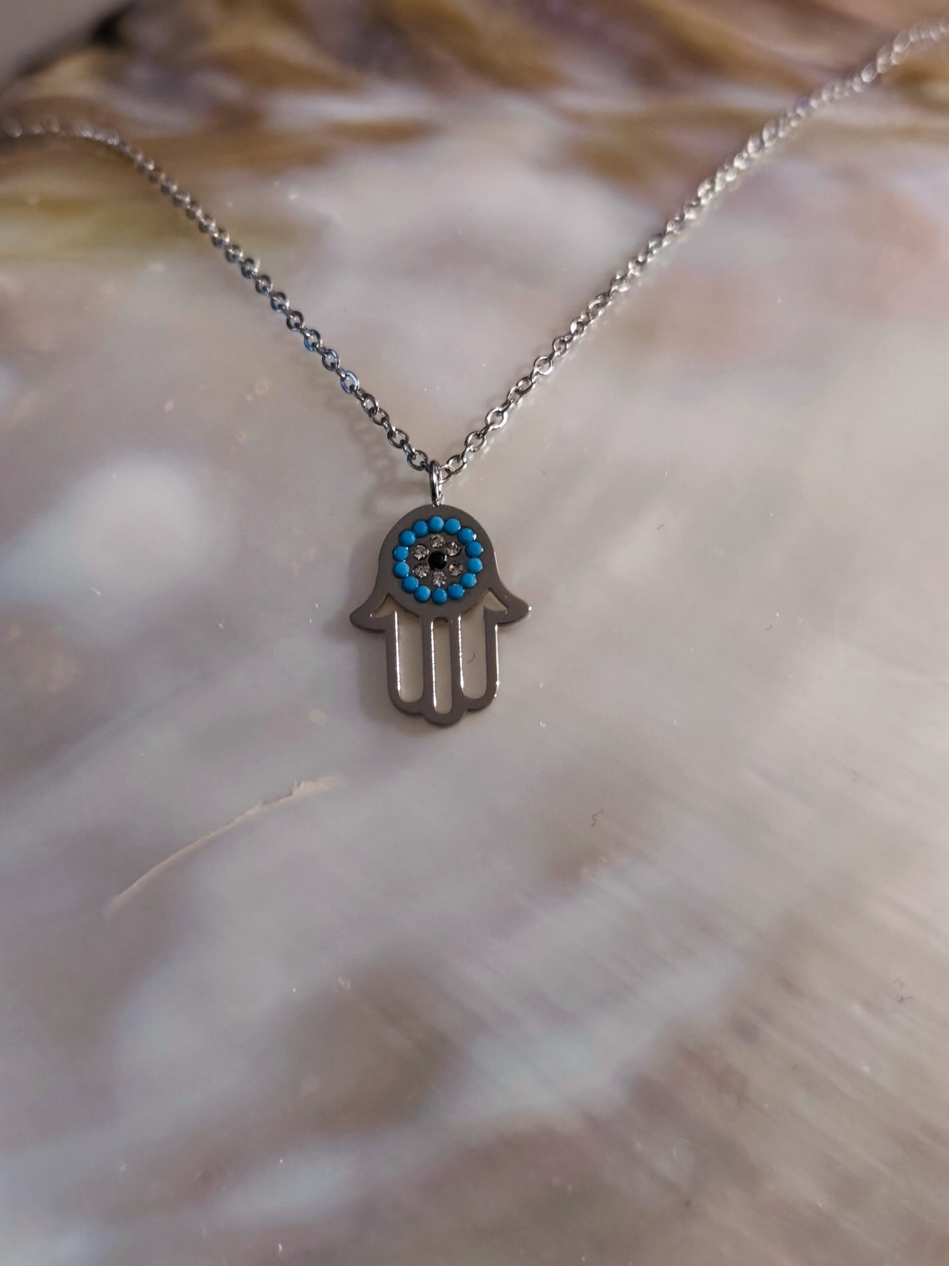 Collier main turquoise