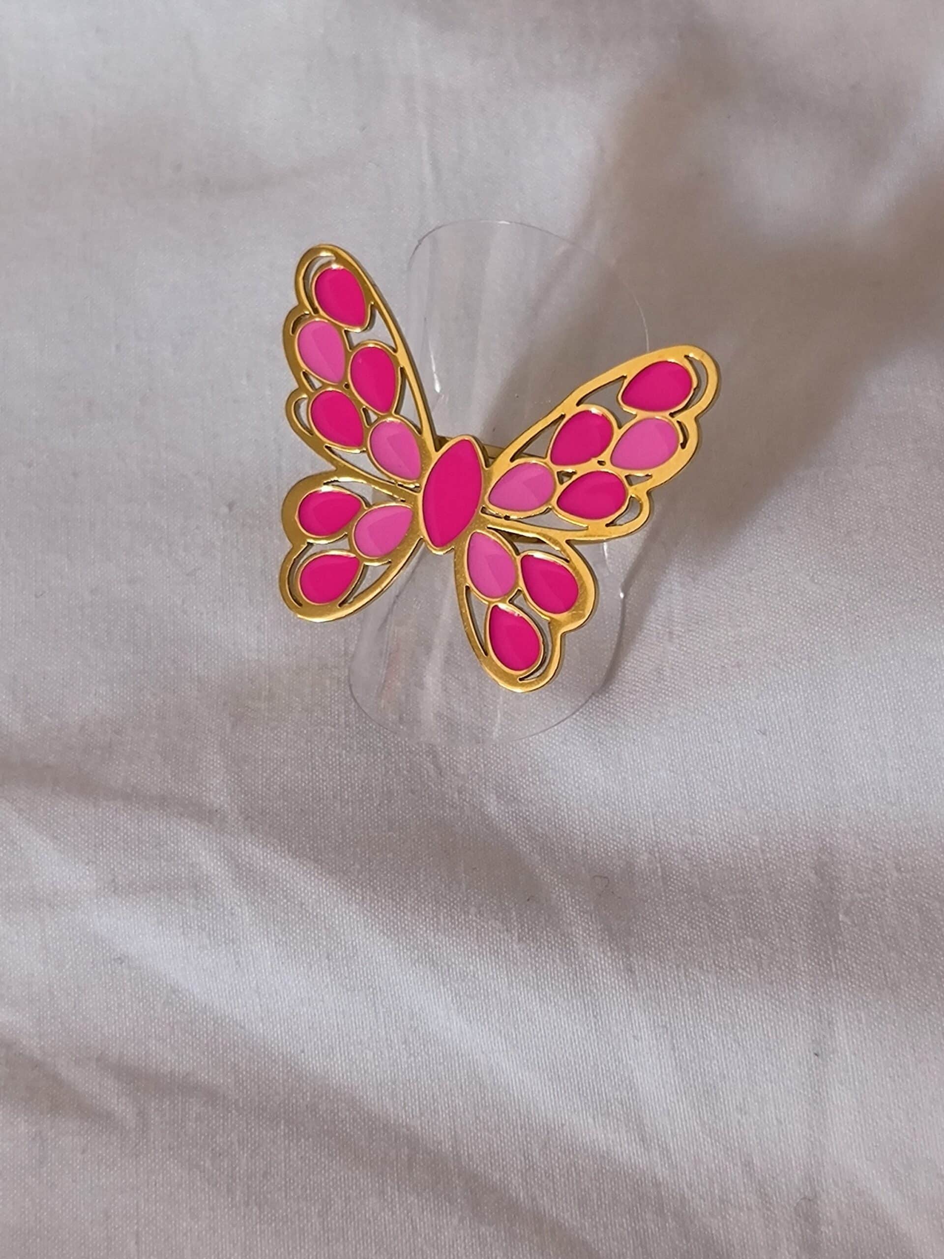 Bague papillon rose 🦋