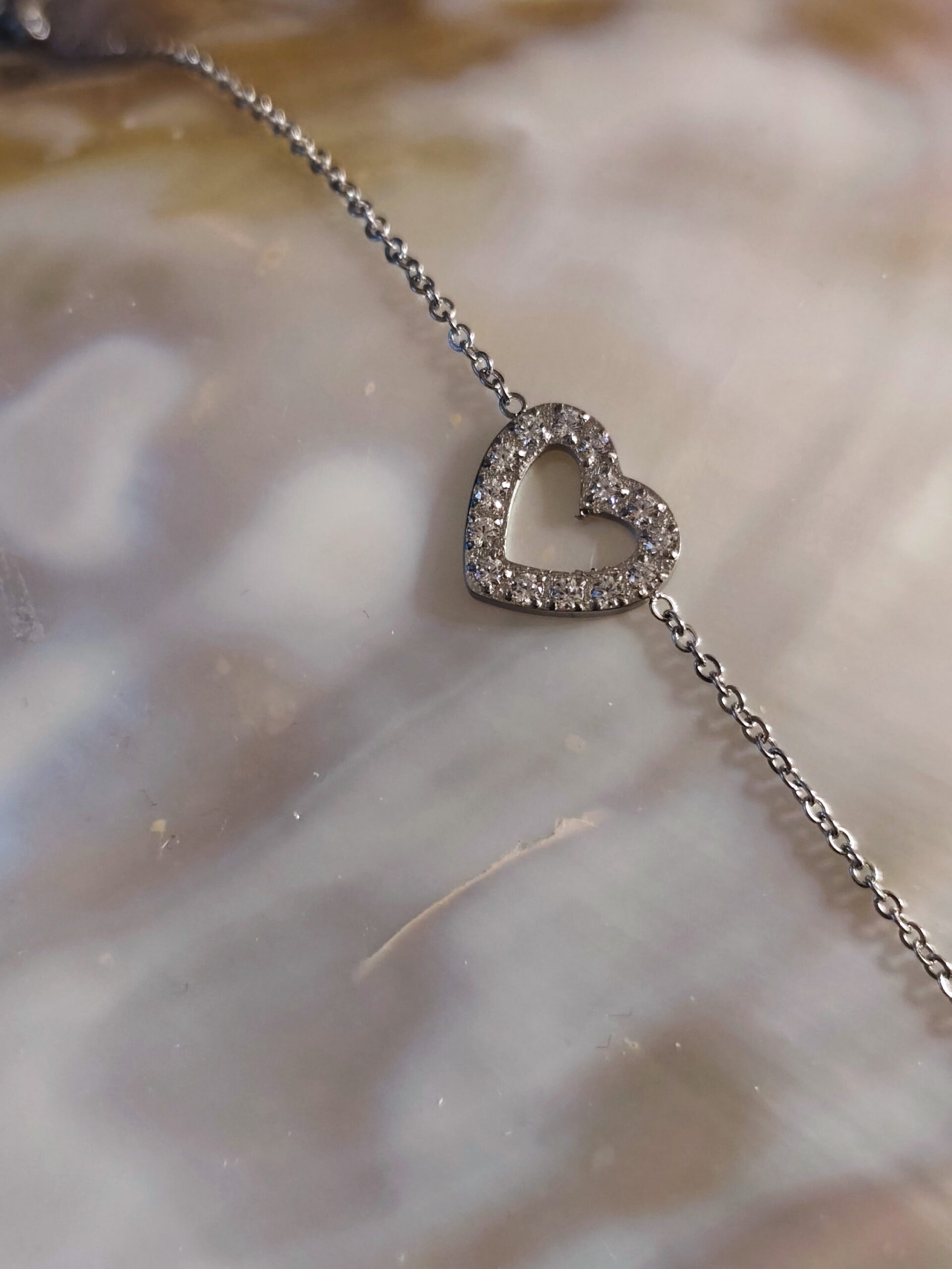 Bracelet coeur zirco