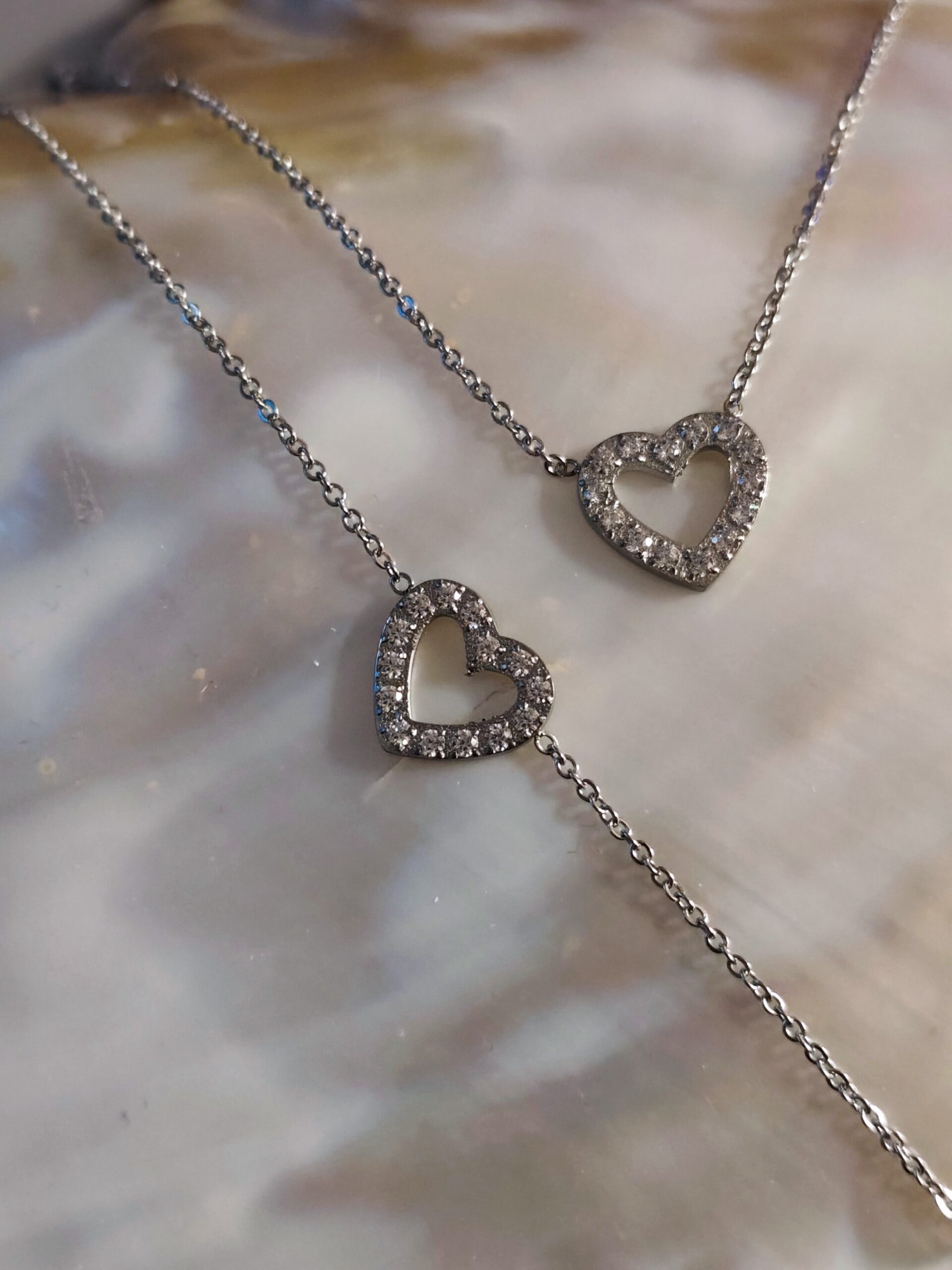 Parure Coeur zirco