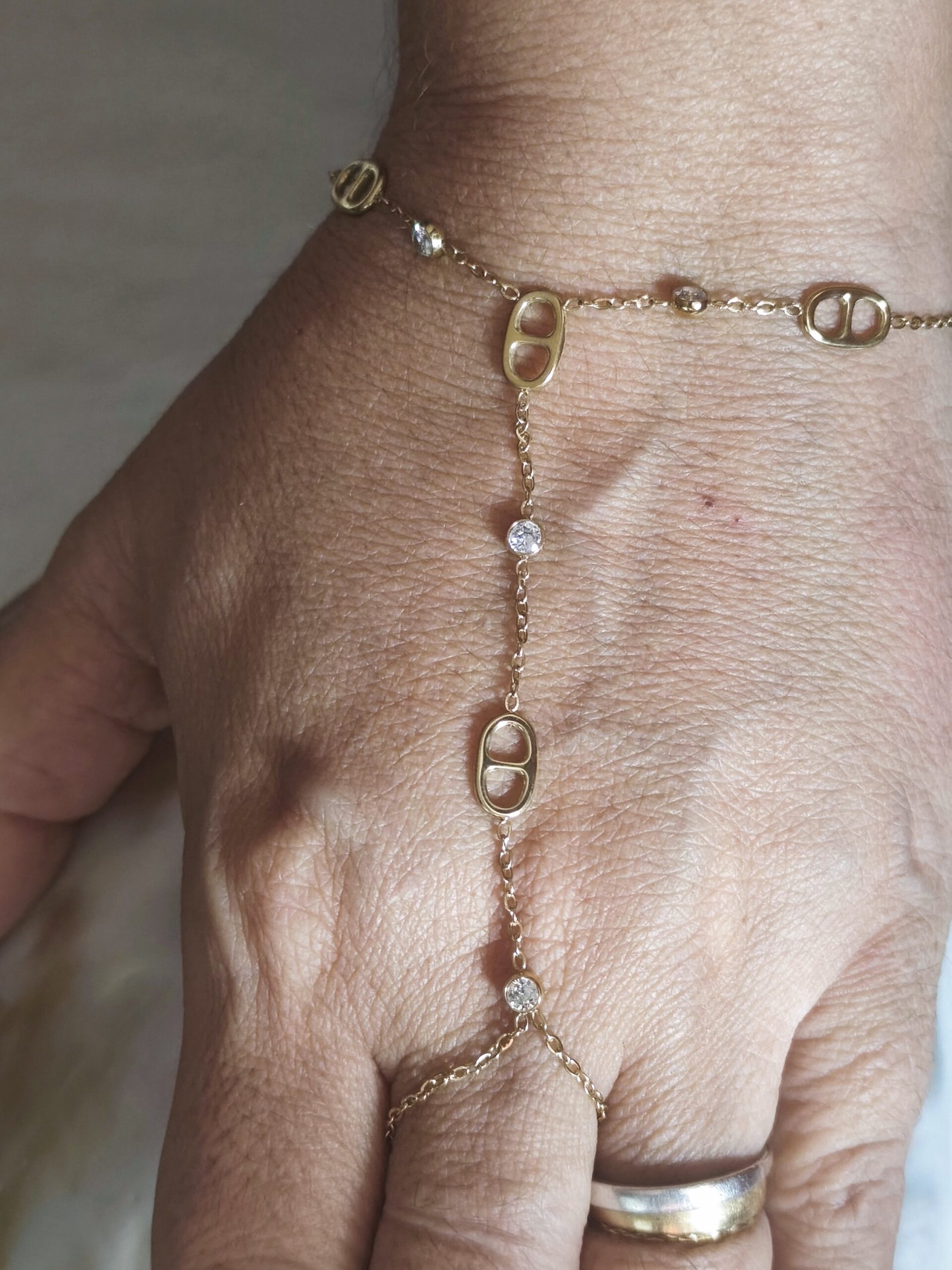 Bracelet chaîne main cathy