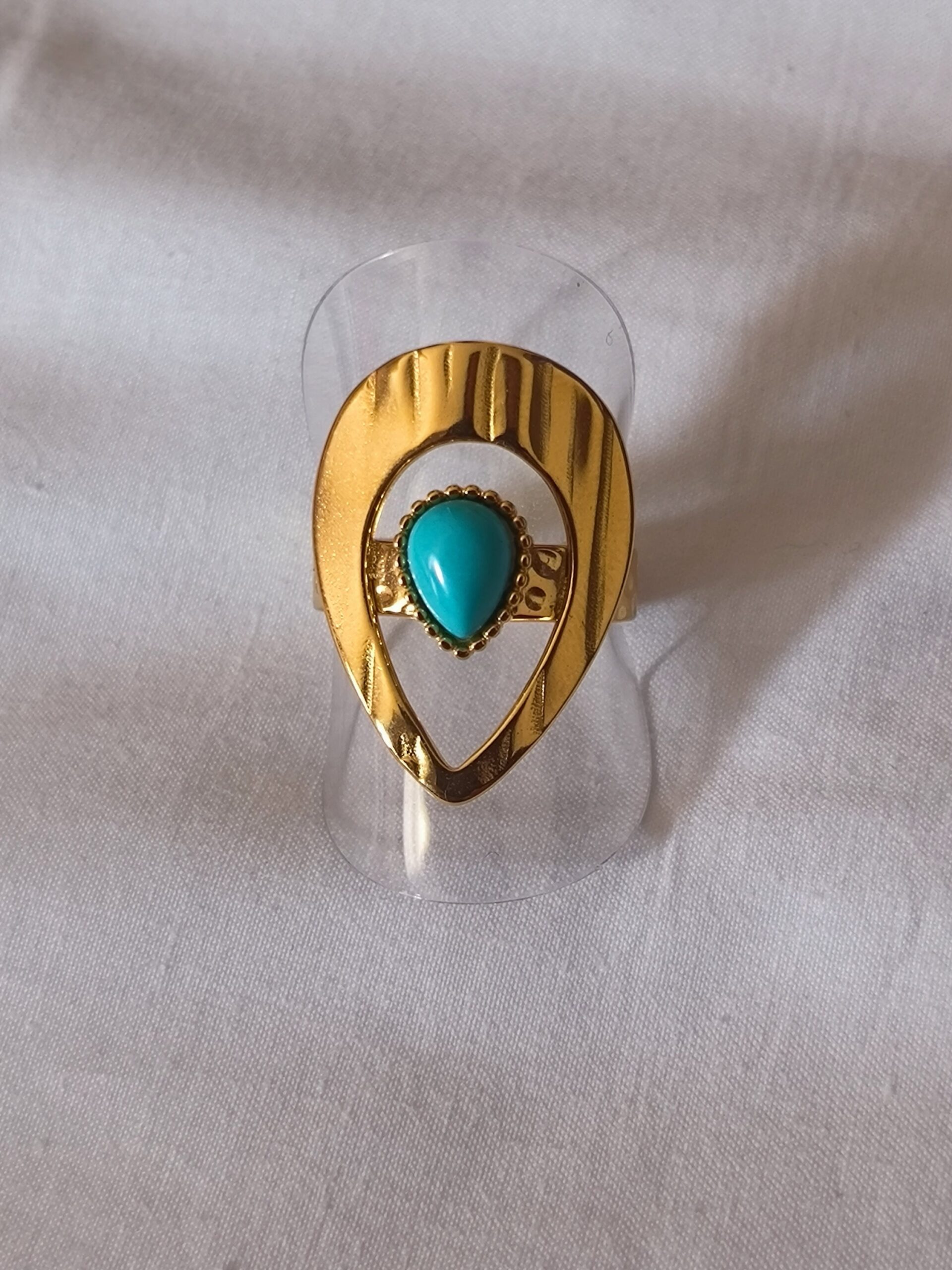 Bague pépite turquoise