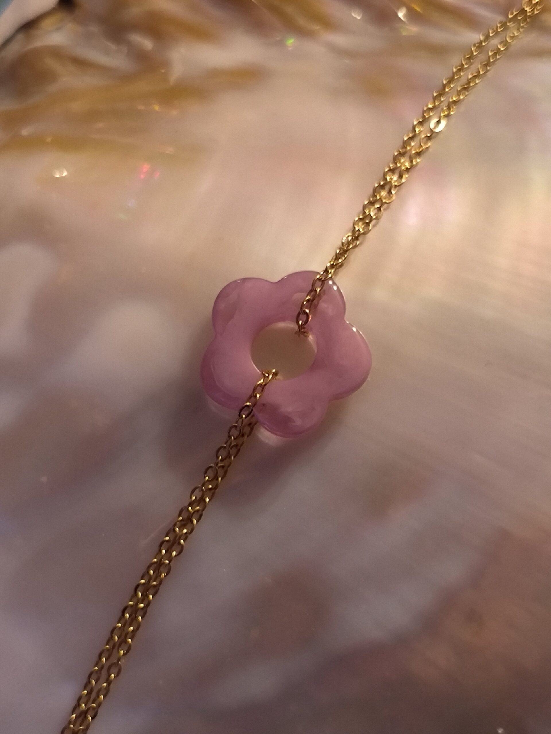 Bracelet fleur volet