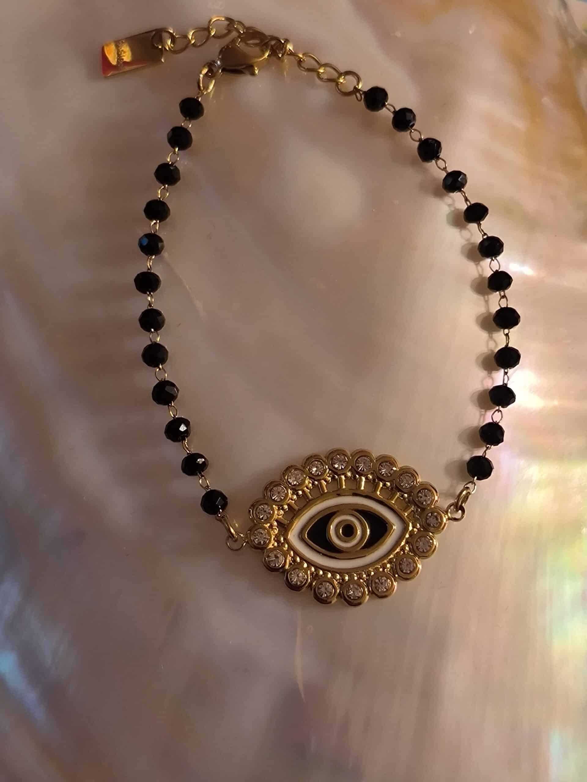 Bracelet oeil perlé