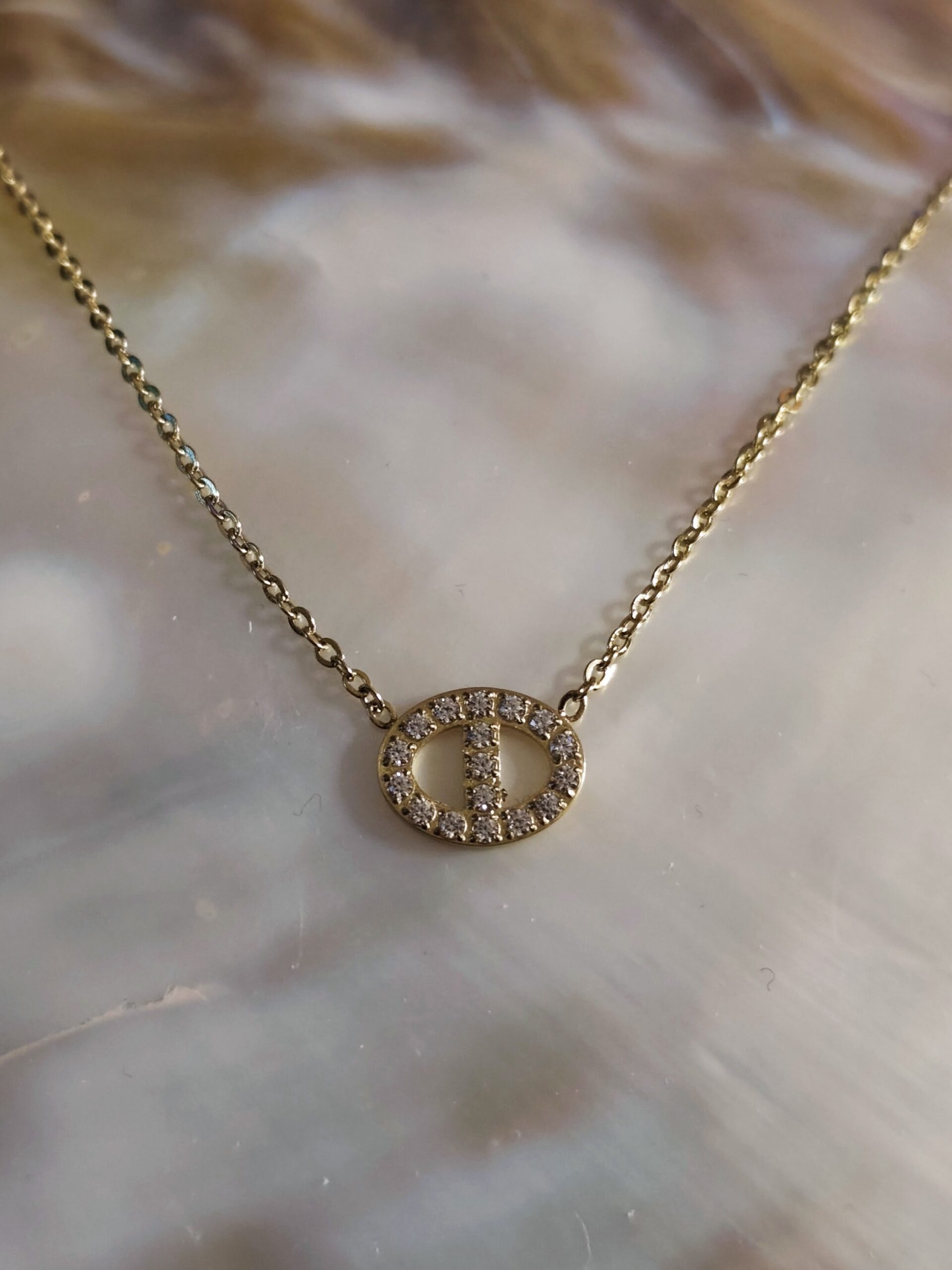 Collier Ovale zirco