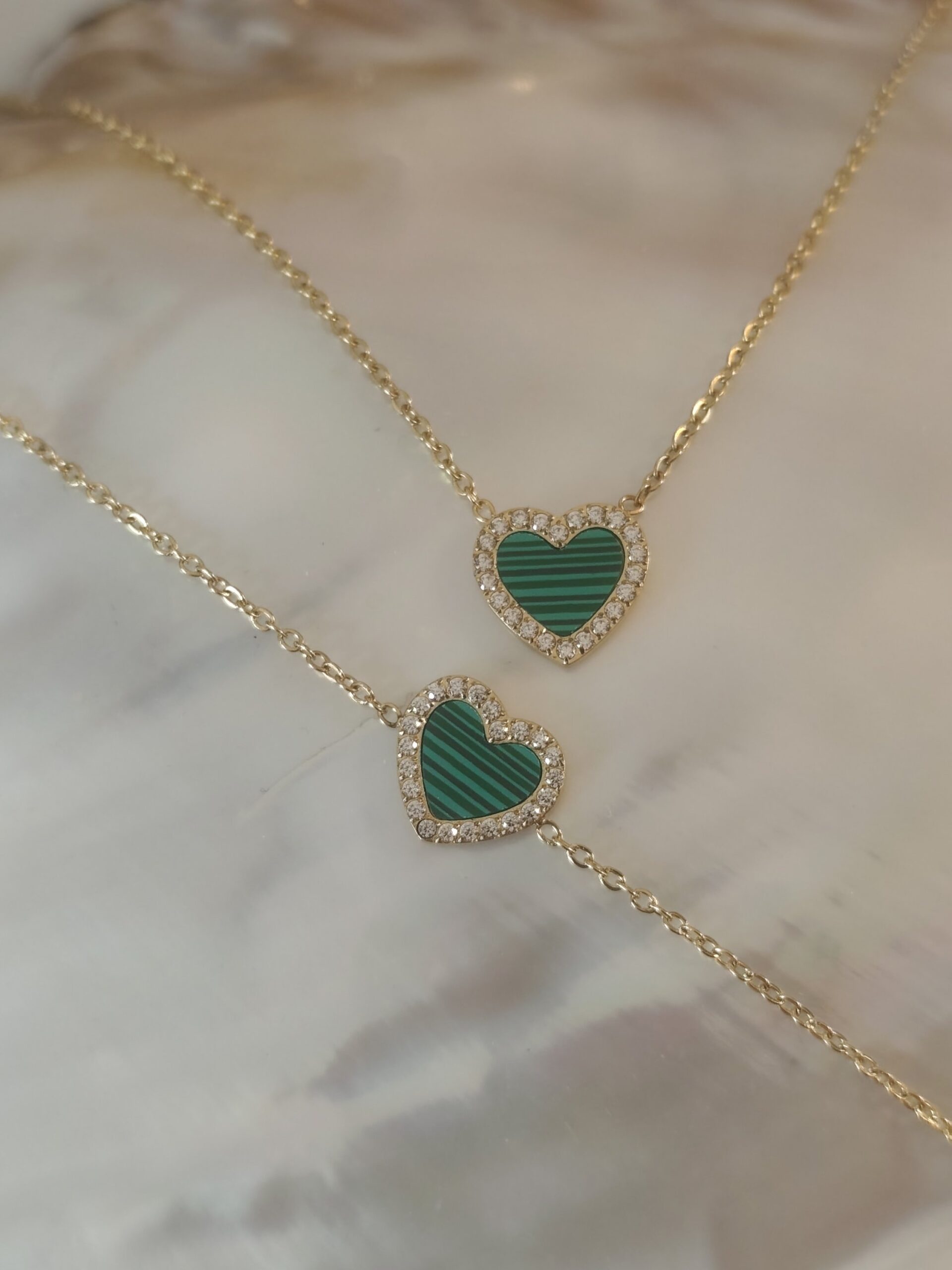 Parure coeur diams