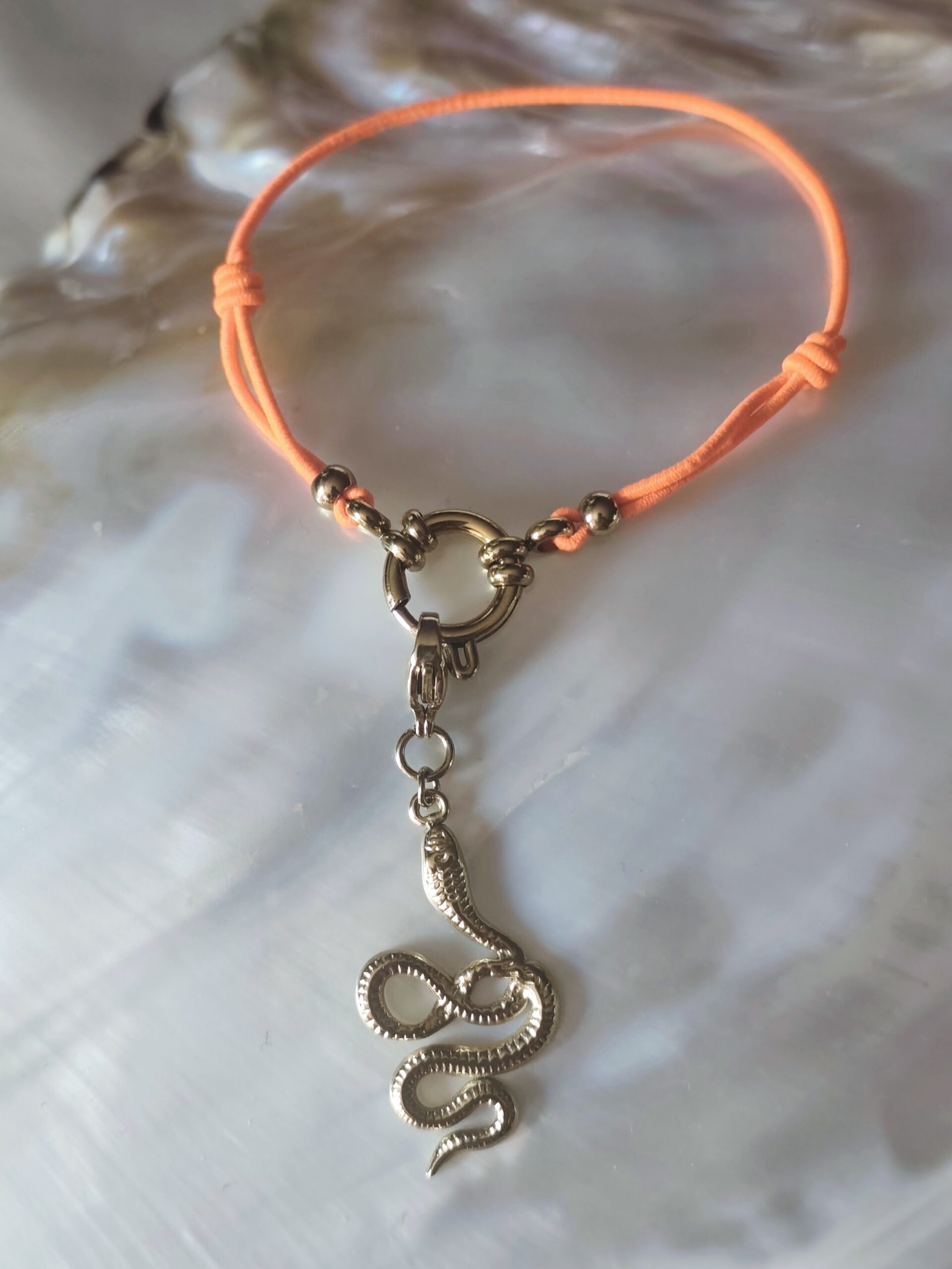 Bracelet mousqueton serpent