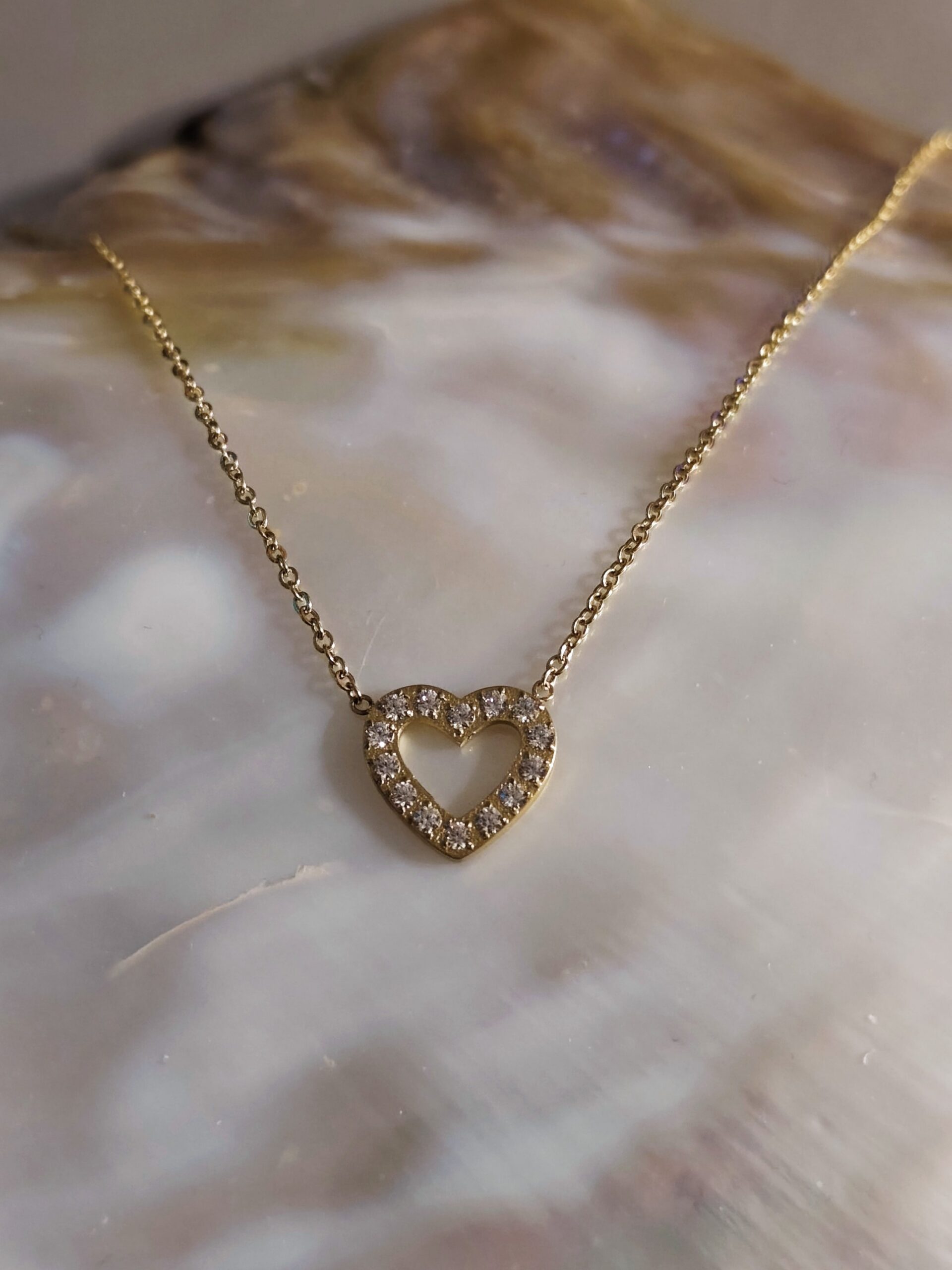 Collier coeur zirco