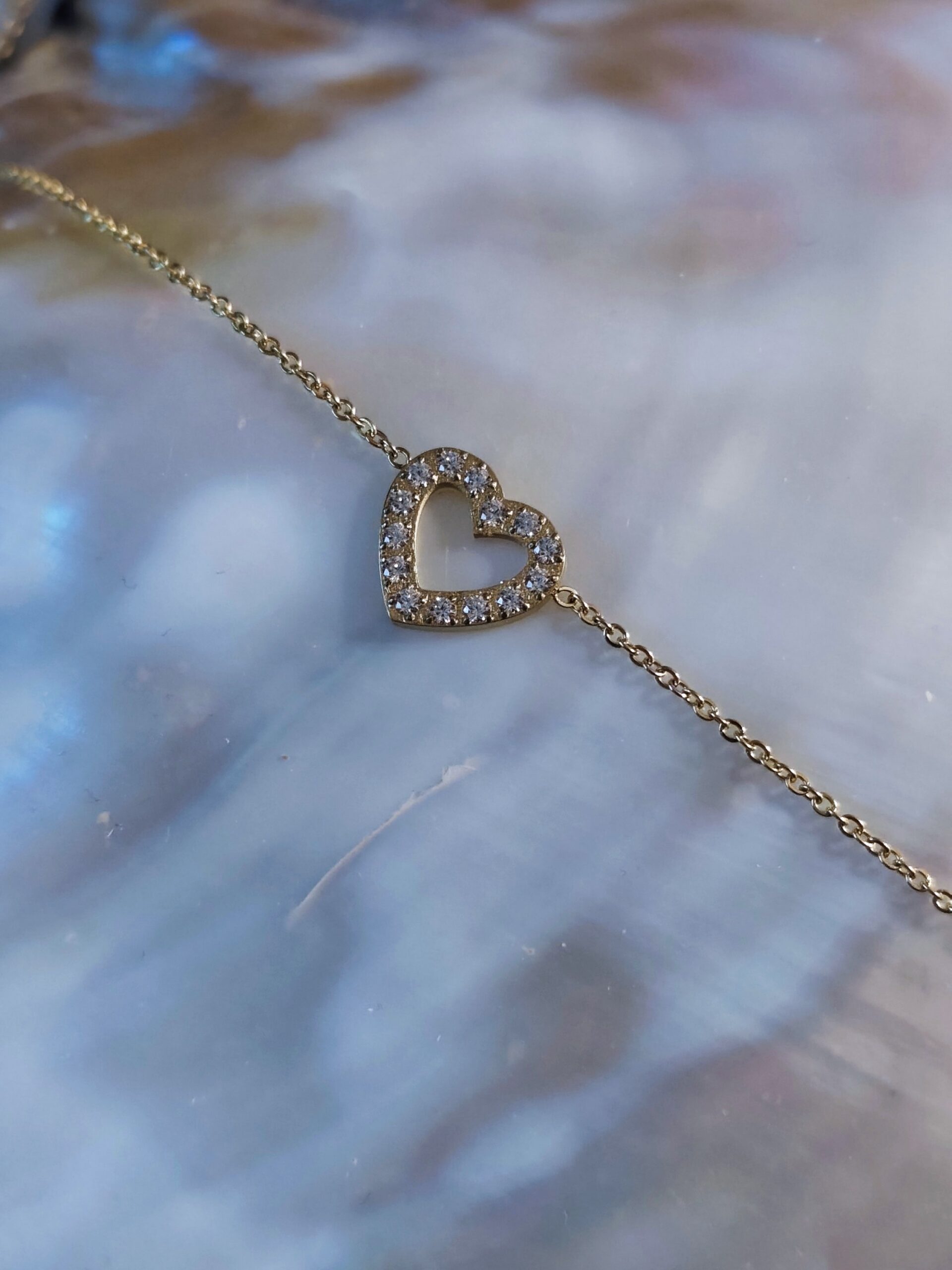 Bracelet coeur zirco