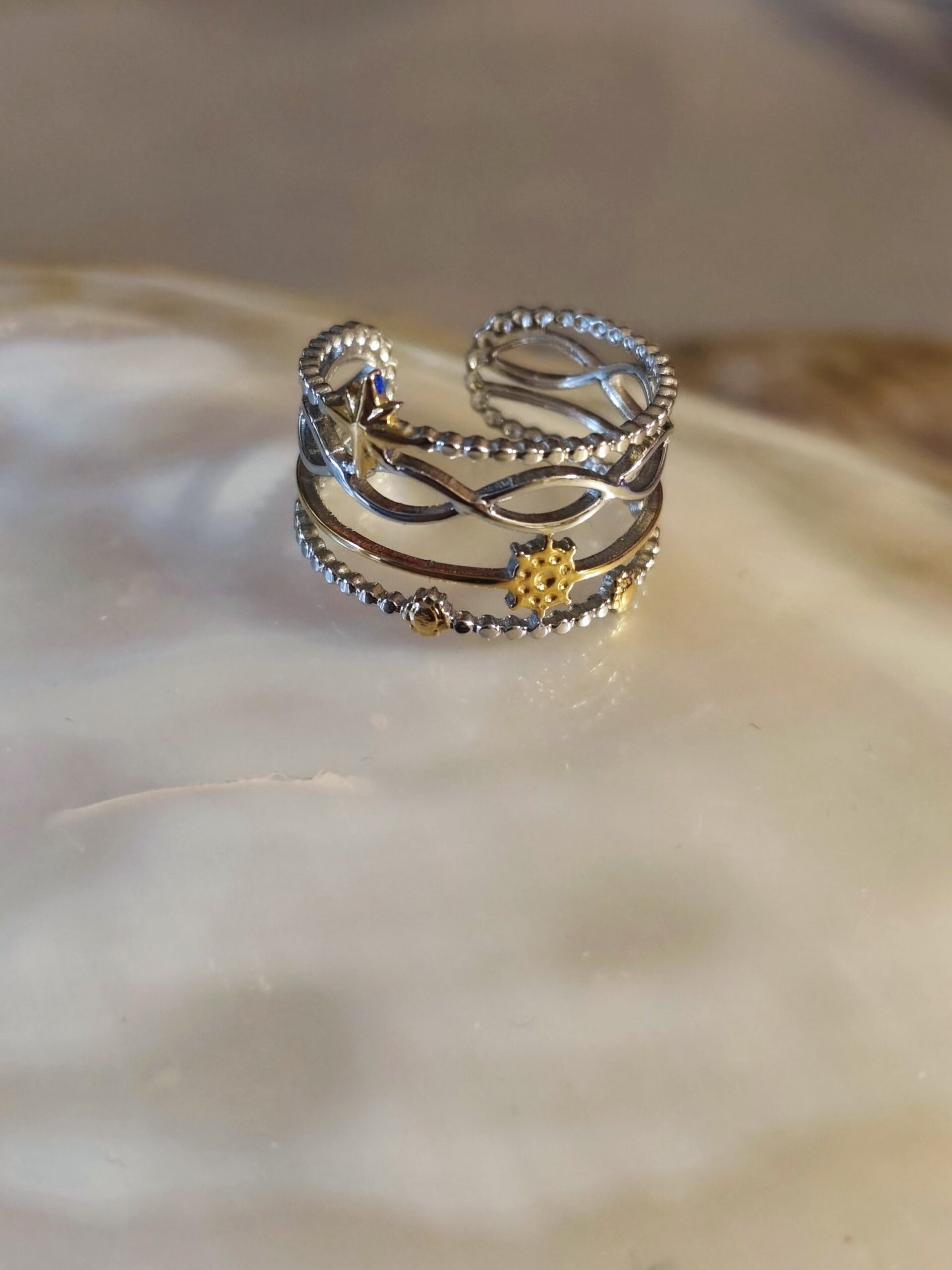 Bague bicolor