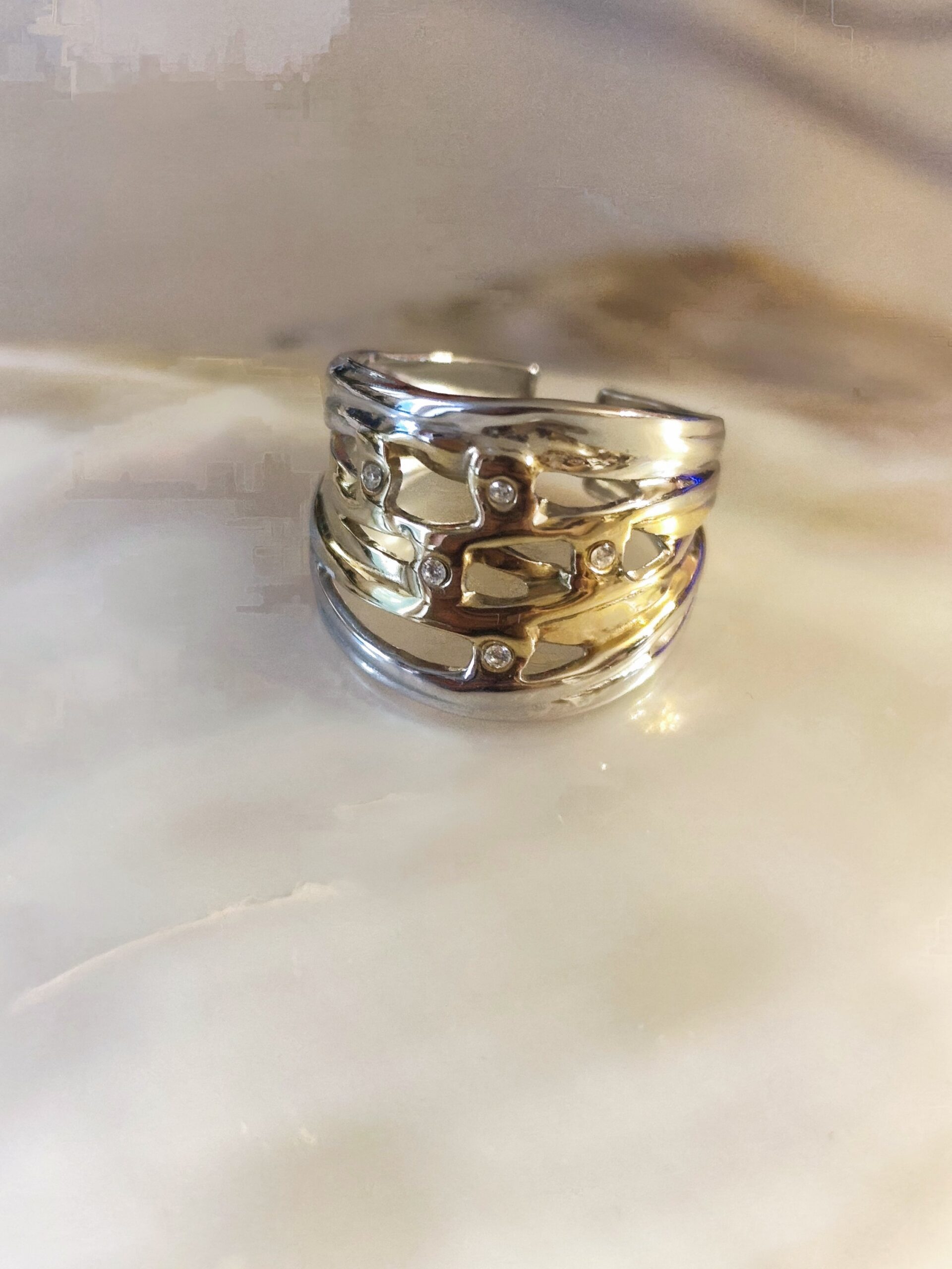 Bague bicolor