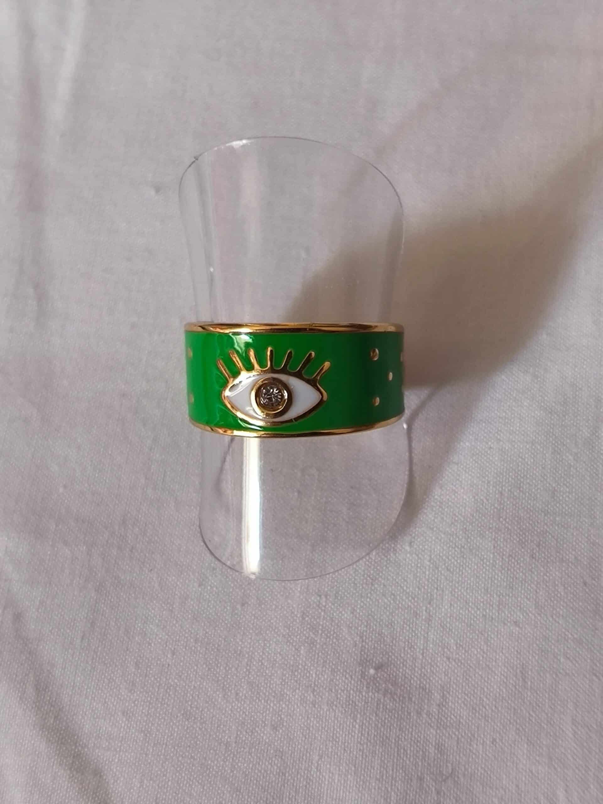 Bague oeil verte