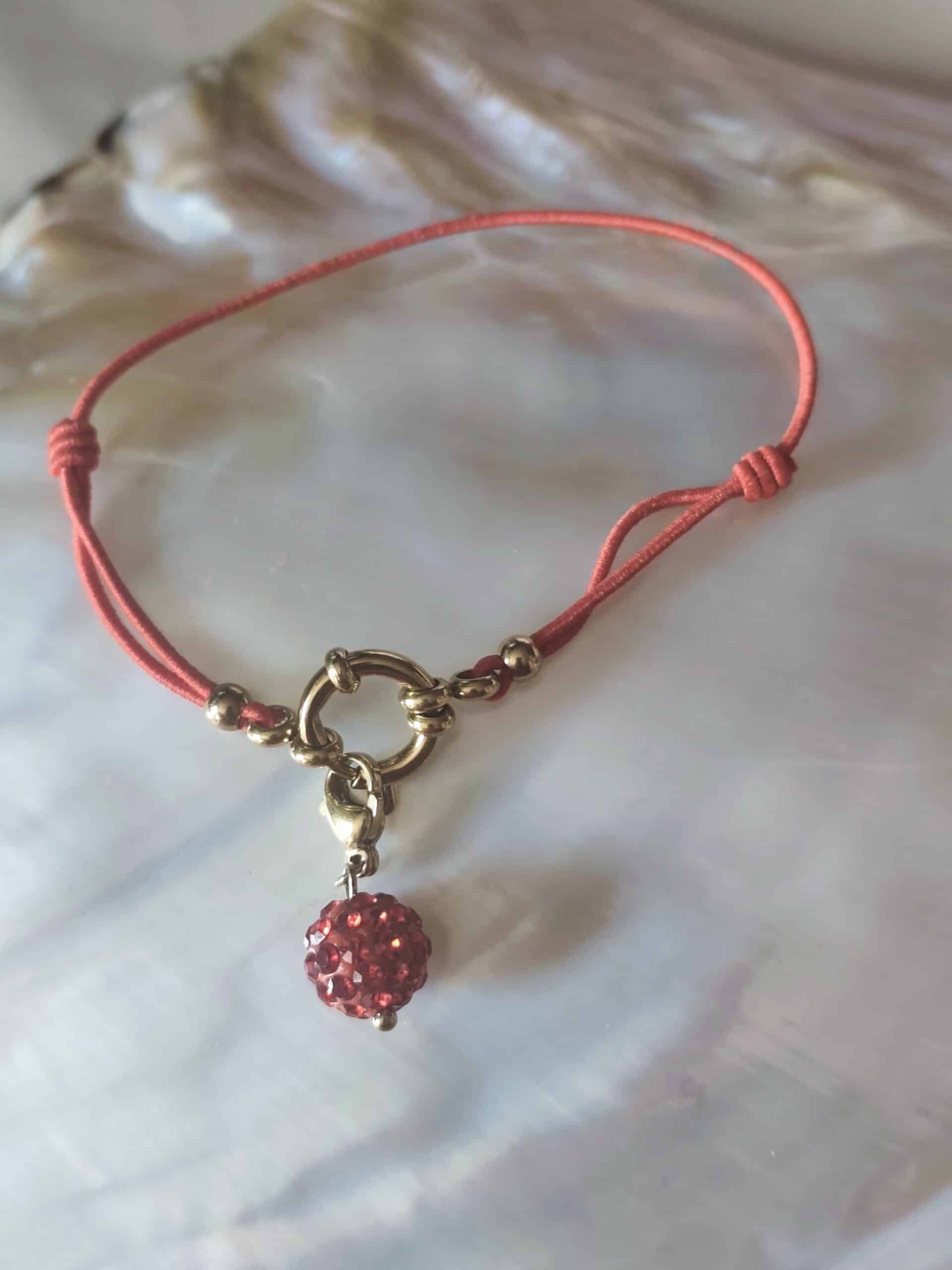 Bracelet mousqueton charm