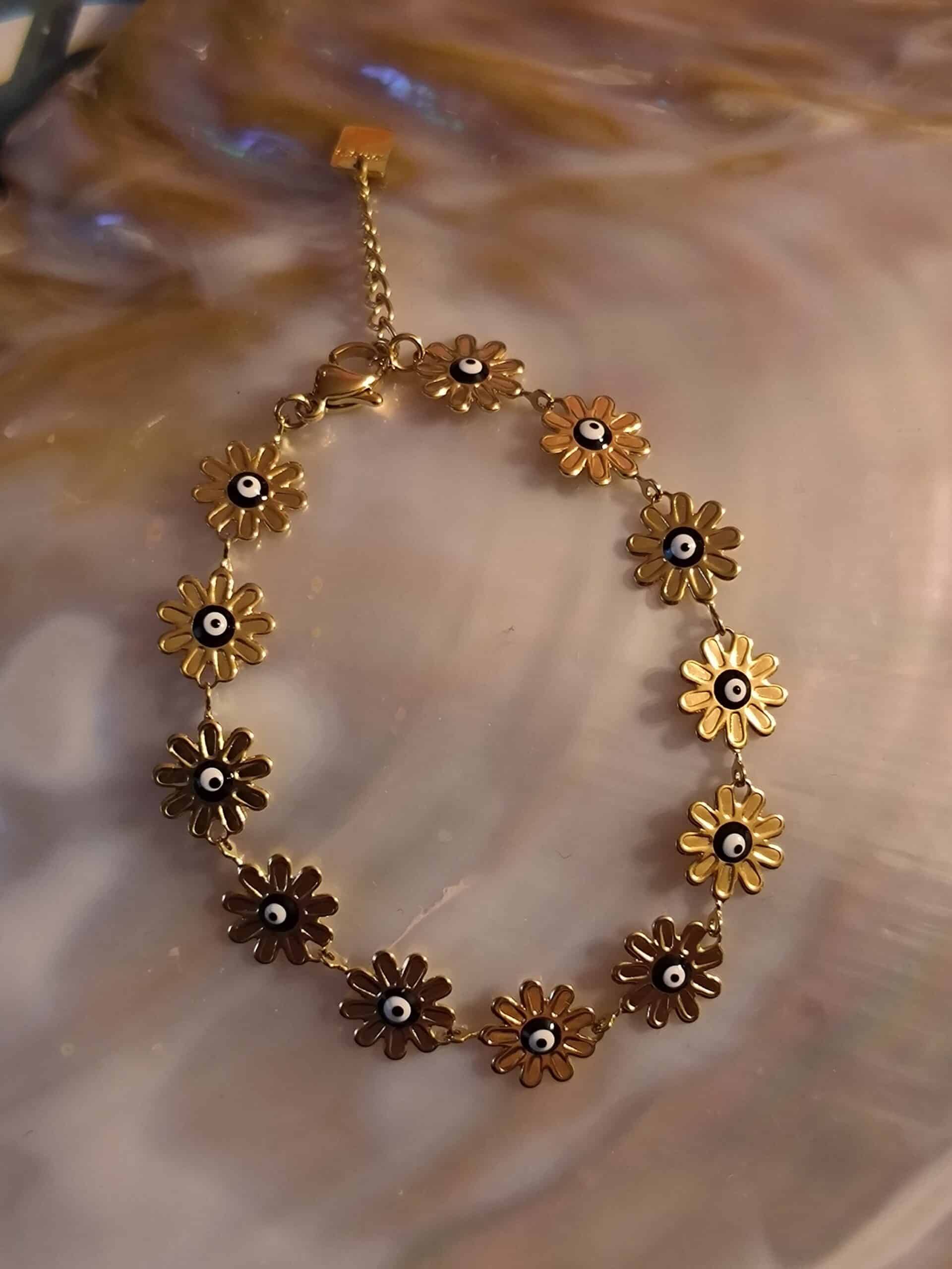 Bracelet fleur oeil