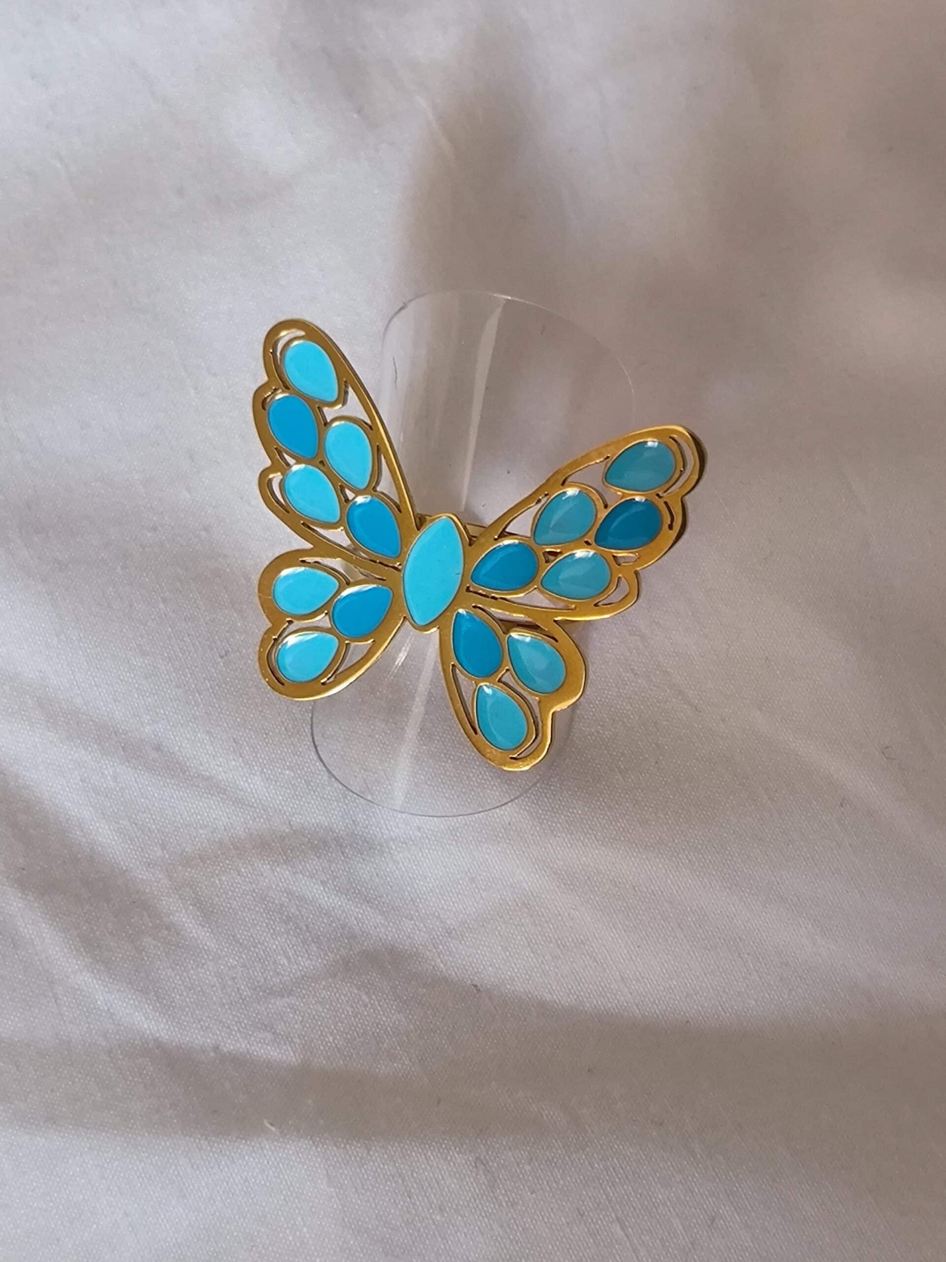 Bague papillon bleu  🦋