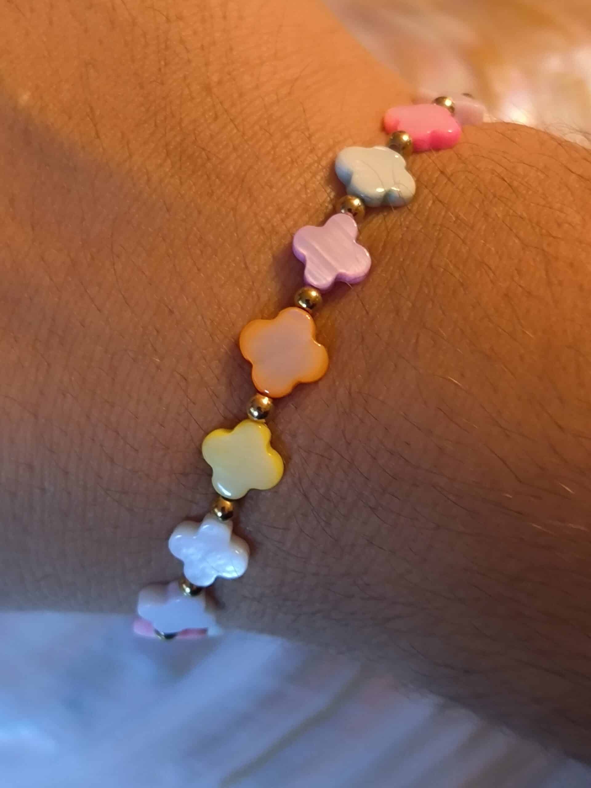 Bracelet trèfle multicolore