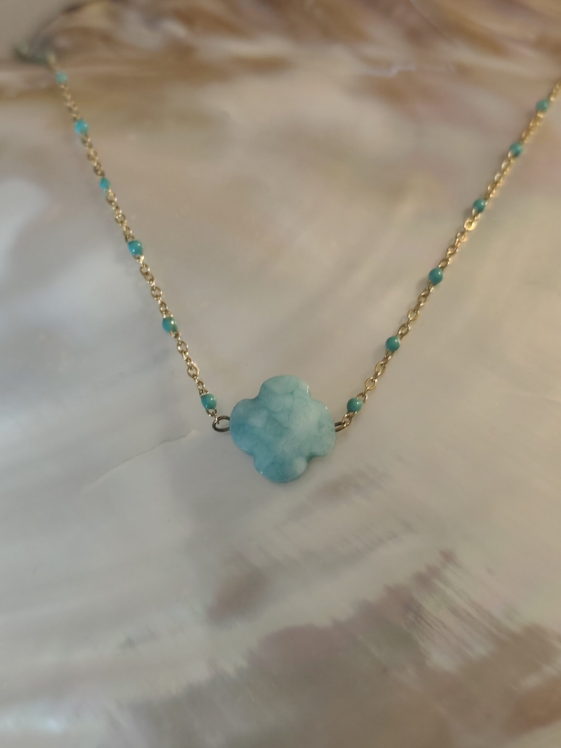 Collier pépite perlé