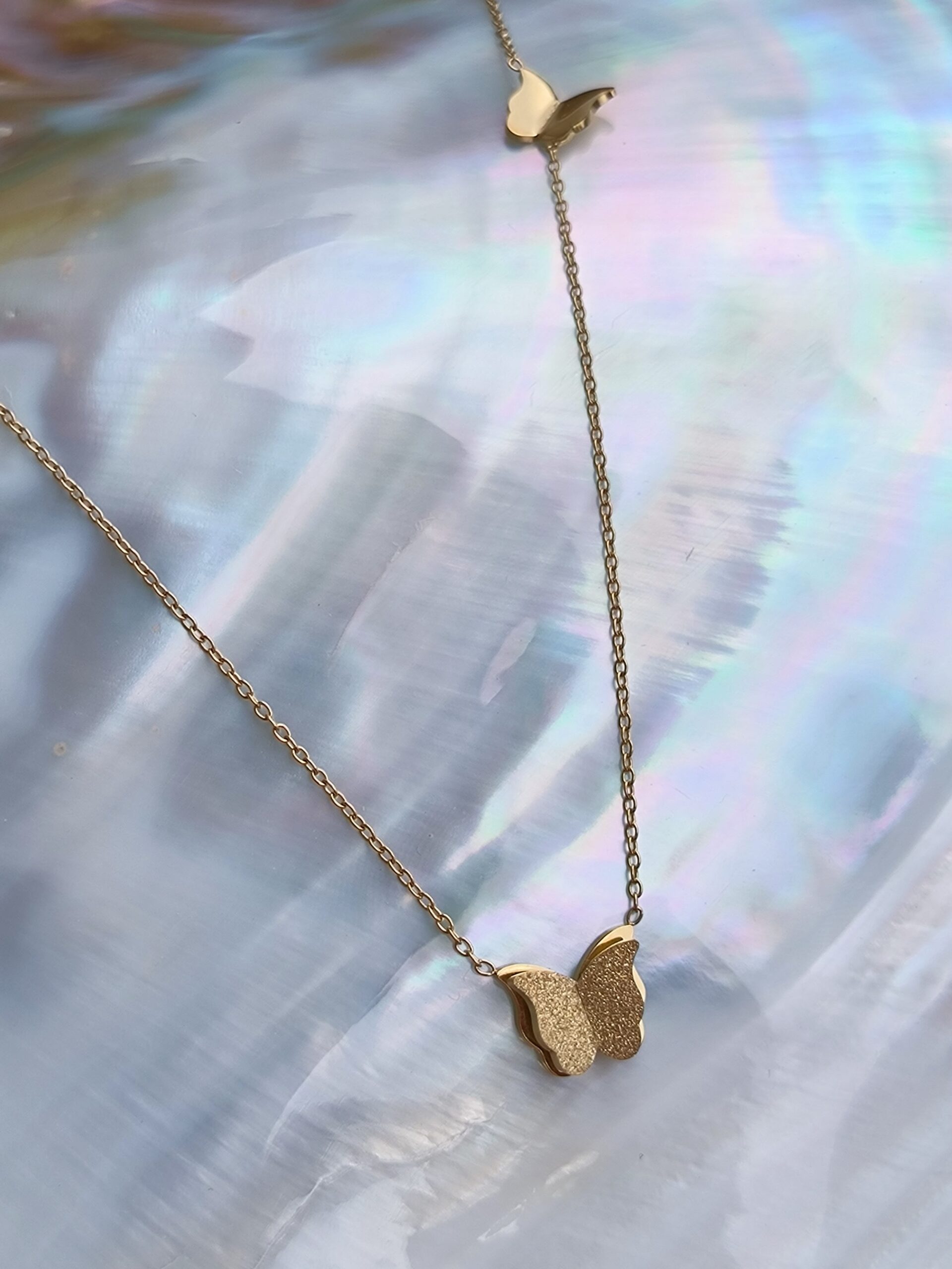 Collier "2 papillons"