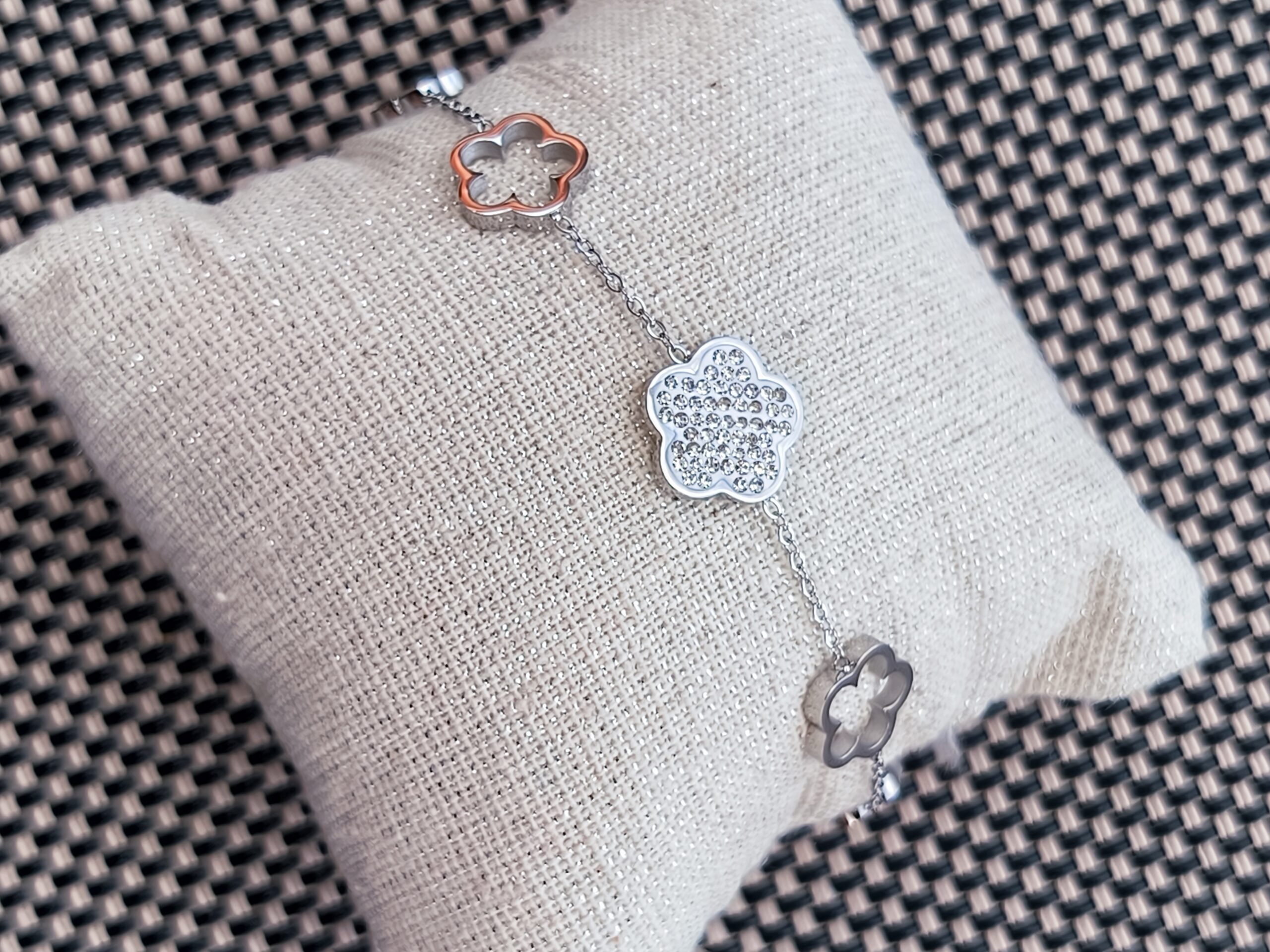 Bracelet fleurs diamant