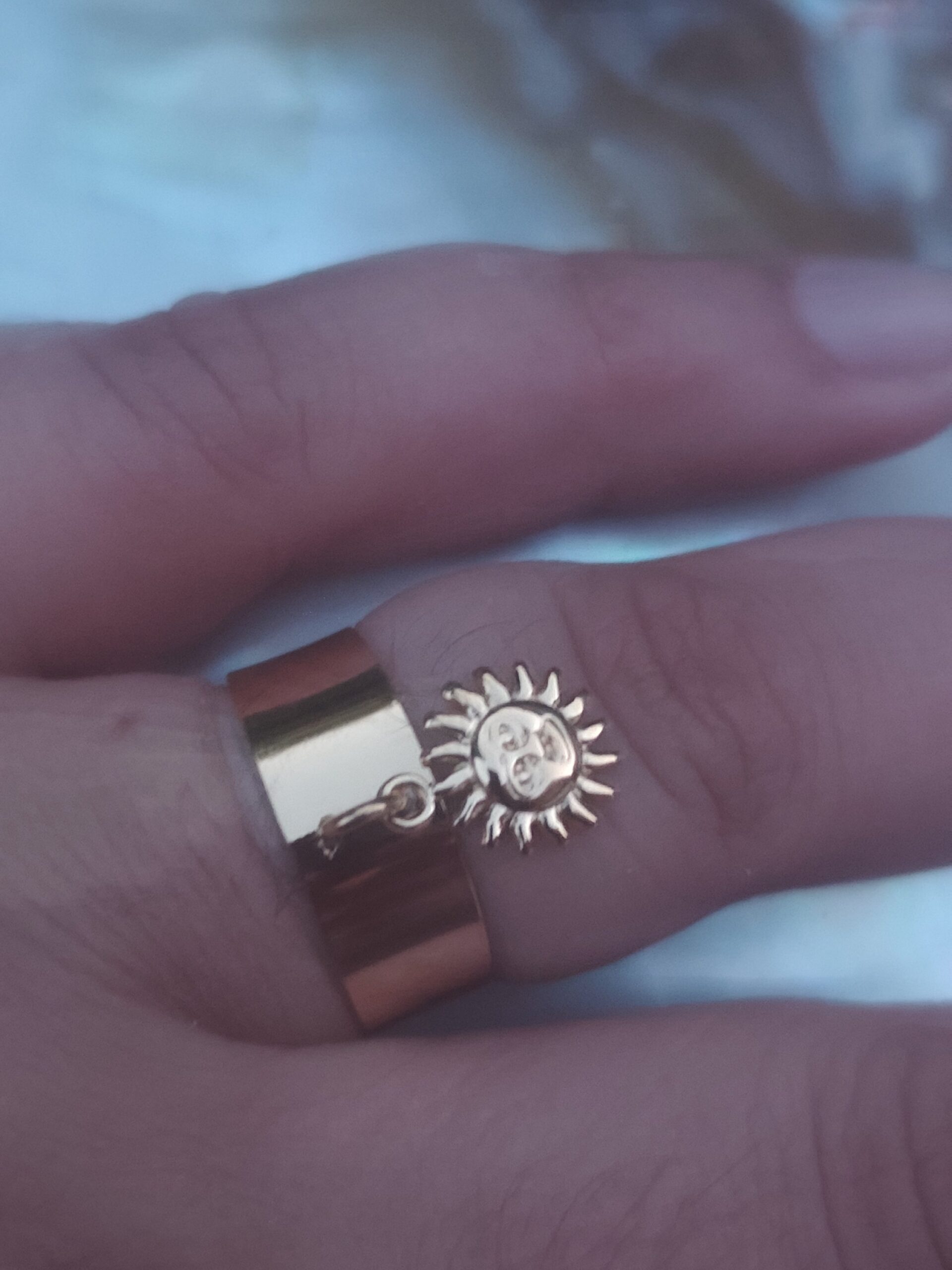 Bague breloque soleil