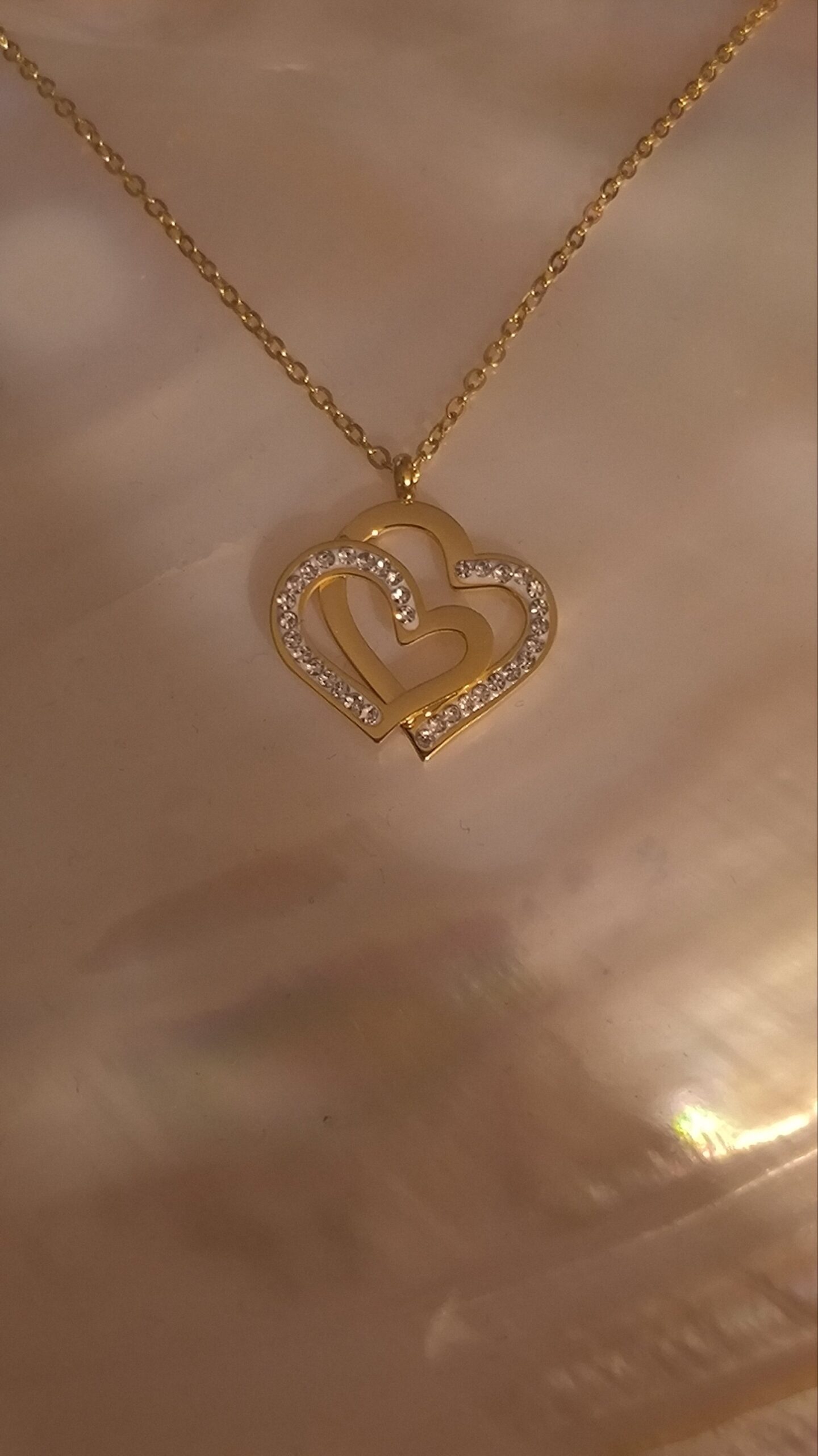 Collier coeur enlacés